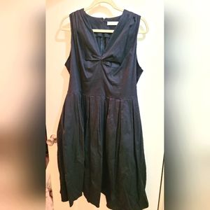 Belle Poque black cotton retro style midi aline dress XL